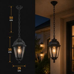 فانوس معلق اسود كلاسيك E27 فوماقالي - ايطالي	