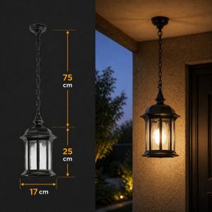 انارة معلقة خارجية بدون لمبة