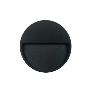External wall circular black 3W 3000K