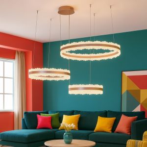 Modern 3-Ring Chandelier