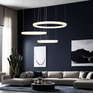 Modern 3-Ring Chandelier