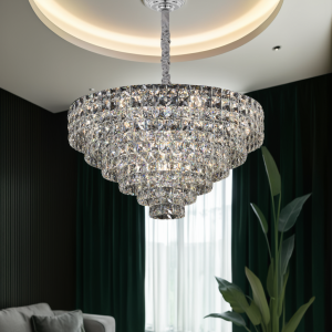 Classic Crystal Chandelier – Bulbs Not Included