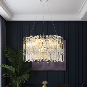 Neo-Classical Crystal Chandelier