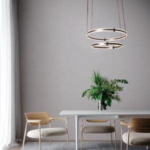 Modern brown chandelier, 100 watts, 120 cm high