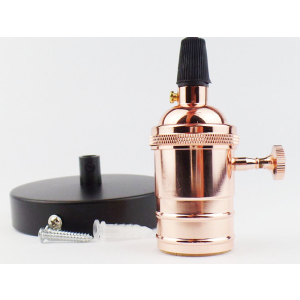 E27 bulb base with switch with 1 meter cord