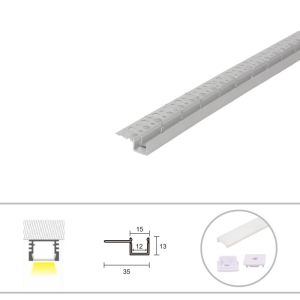 Flexible recessed aluminum LED profile