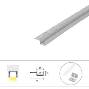 Flexible recessed aluminum LED profile
