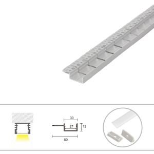 Flexible recessed aluminum channel
