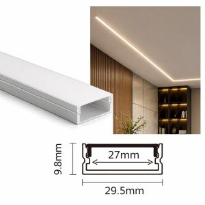 Aluminum LED Profile Channel – 2.95 cm Width × 0.98 cm Depth