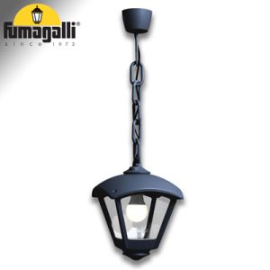 Modern Black External Pendant Lantern E27 Fumagalli - Italian