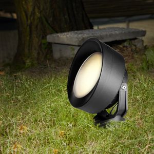 Black Italian planting searchlight without bulb