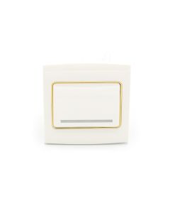 Noorco single Switch with golden frame