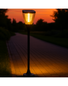 عامود حديقة طاقة شمسية جدارية 100 لومين لون 3000 كلفن