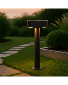 عامود حديقة 60 سم اتجاهين لون أسود بدون لمبات