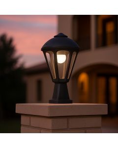 فانوس سور أسود زجاج شفاف كلاسيك E27 فومجالي - ايطالي