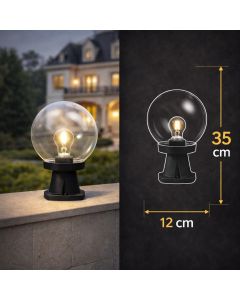 انارة سور اسود مودرن E27 فوماقالي - ايطالي بدون لمبة