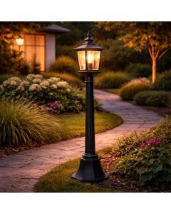 عامود حديقة اسود 1 متر