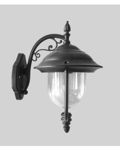 Exterior wall light black E27 without bulb