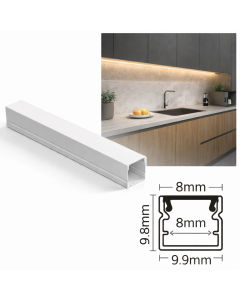 Aluminum LED Profile Channel – 0.99 cm Width × 0.98 cm Depth
