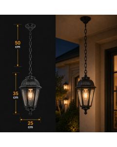 فانوس معلق اسود كلاسيك E27 فوماقالي - ايطالي	