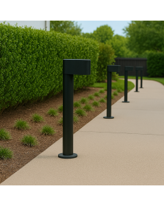 عامود حديقة 60 سم اتجاة واحد لون أسود بدون لمبة