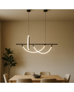 Modern chandelier with a distinctive design.