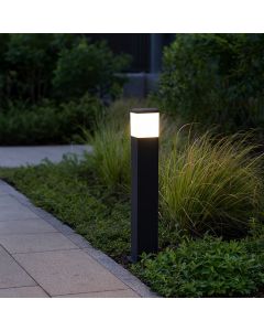 عمود حديقة مودرن  أسود 80سم زجاج أوبال E27 فومجالي - ايطالي