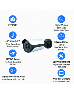 كاميرا مراقبة دائري ابيض IP هيوم