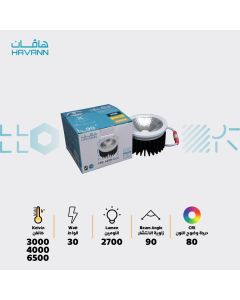 داون لايت هافان 30 واط زاوية 90