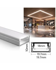 Aluminum LED Profile Channel – 1.97 cm Width × 1 cm Depth