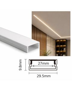 Aluminum LED Profile Channel – 2.95 cm Width × 0.98 cm Depth