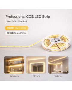 شريط ليد 13 واط  24 فولت رول 10 متر بلاصق قوي