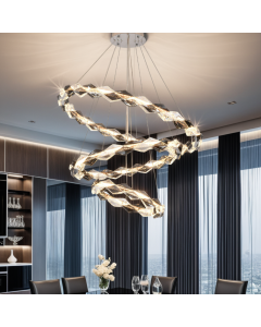 Modern Chandelier with 3 Rings