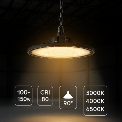 كشاف هاي باي اسود 100 الى 50 واط 3الوان