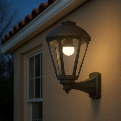 Fumagalli Classic Wall Lantern – Black Outdoor Light, Clear Glass