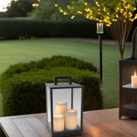 Black Outdoor Decorative Candle Lighting Box